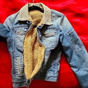 XS sherpa Denim Jacket